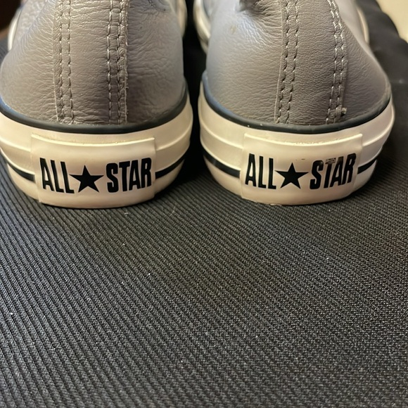 NWOT Converse All Star Sneakers in Gray Leather - Picture 3 of 4